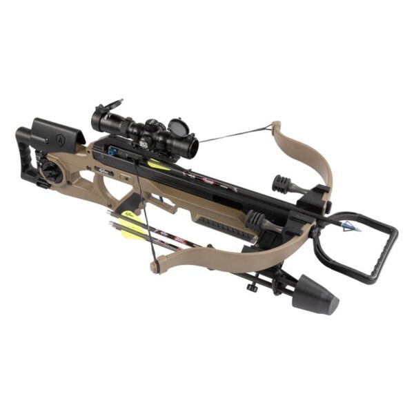 Excalibur Crossbow Recurve Package Assassin Extreme Flat Dark Earth with Overwatch Scope and Proflight 16.5 Arrows - Image 3