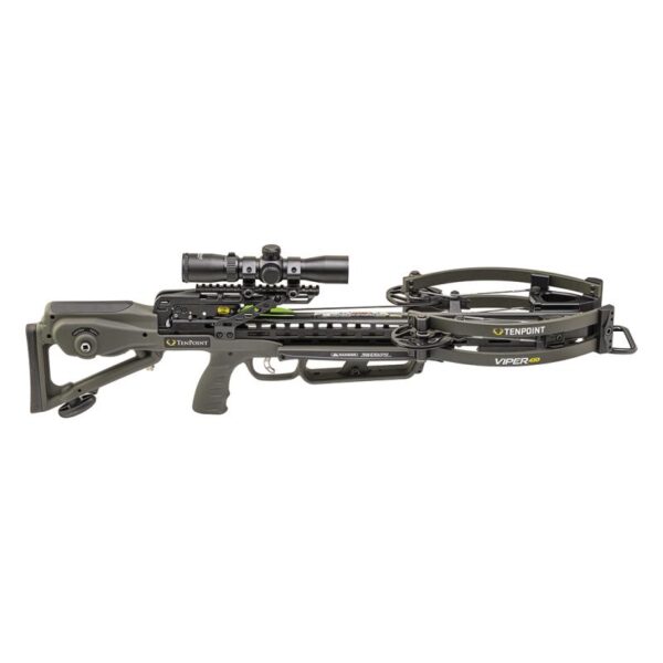 TenPoint Crossbow Compound Viper 430 ACUslide Rangemaster 100 Scope Moss Green - Image 5