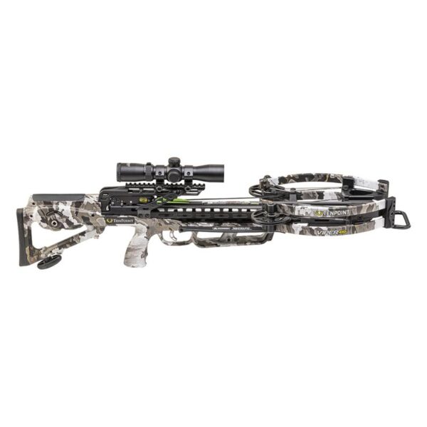 TenPoint Crossbow Compound Viper 430 ACUslide Rangemaster 100 Scope Moss Green - Image 2