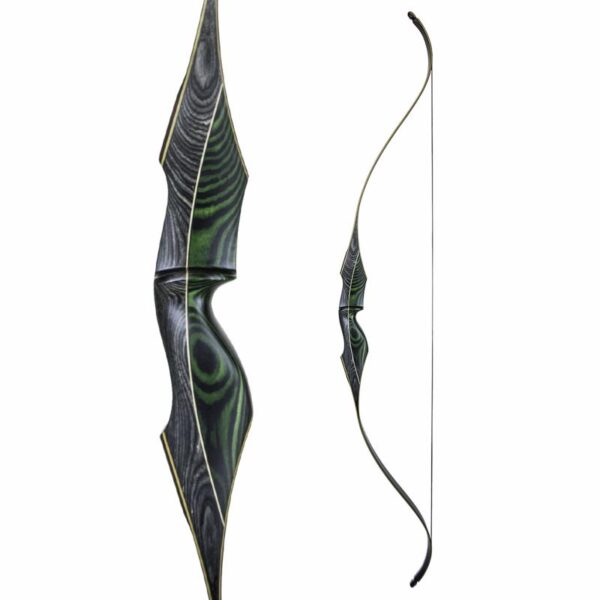 White Feather Fieldbow One Piece Garuda RH 64"-25# Green