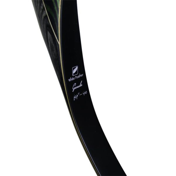 White Feather Fieldbow One Piece Garuda LH 64"-40# Green - Image 18