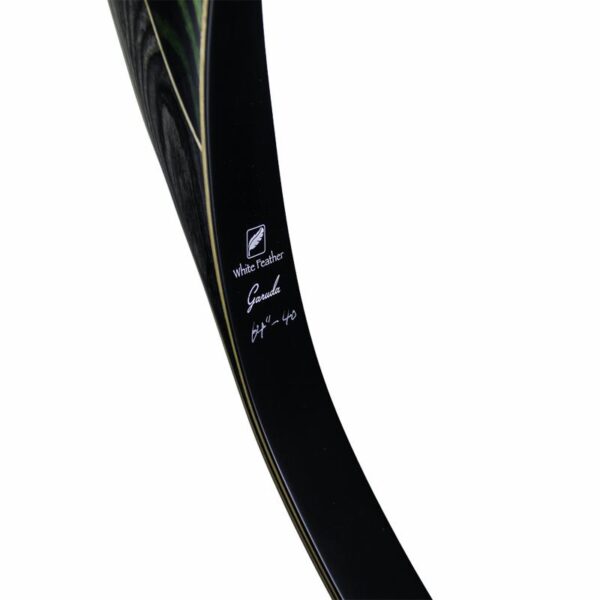 White Feather Fieldbow One Piece Garuda LH 64"-40# Green - Image 6