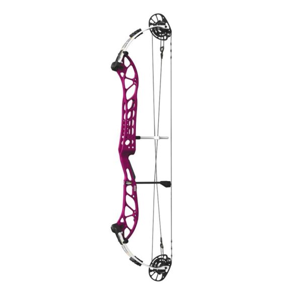 PSE Compound Bow Dominator Duo X 38 M2 RH 60#-(26.0''-30.0") 65-75% Let Off Black Cherry Handle/White Limbs - Image 5