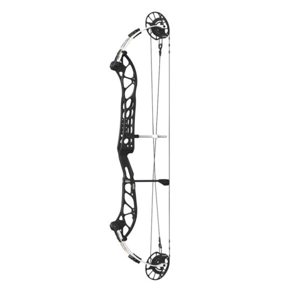 PSE Compound Bow Dominator Duo X 38 EM2 RH 50#-(23.0''-29.0") 75-75% Let Off New Blue Handle/White Limbs - Image 2