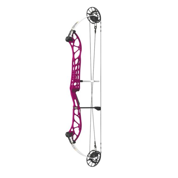 PSE Compound Bow Dominator Duo X 38 EM2 RH 50#-(23.0''-29.0") 75-75% Let Off Purple Handle/White Limbs - Image 6