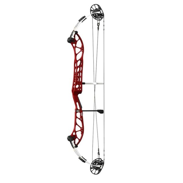 PSE Compound Bow Dominator Duo X 40 M2 RH 60#-(27.0''-31.0") 65-75% Let Off Black Cherry Handle/White Limbs - Image 3