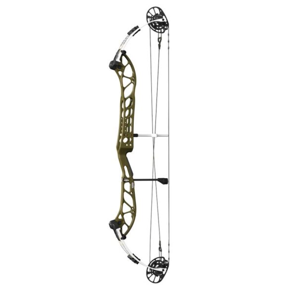 PSE Compound Bow Dominator Duo X 40 M2 LH 60#-(27.0''-31.0") 65-75% Let Off Black Cherry Handle/White Limbs - Image 4