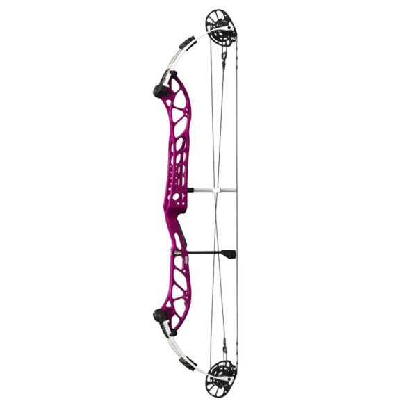 PSE Compound Bow Dominator Duo X 40 M2 LH 60#-(27.0''-31.0") 65-75% Let Off Black Cherry Handle/White Limbs - Image 7