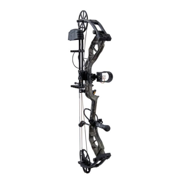 Bear Archery Compound Bow Species XT Package RH (45#-60#)-(23.5"-30.5") 80% Let Off Veil Whitetail Handle/Black Limbs - Image 7