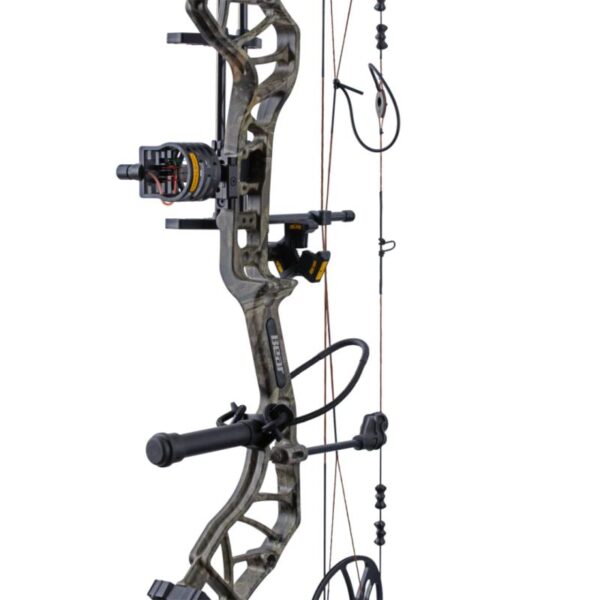 Bear Archery Compound Bow Legit MAXX Package RH 70#-(14.0"-30.0") 80% Let Off True Timber Strata Handle/Black Limbs - Image 6